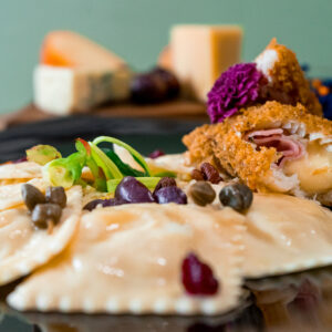 Ravioli de Peito de Peru, Mascarpone e Tomate