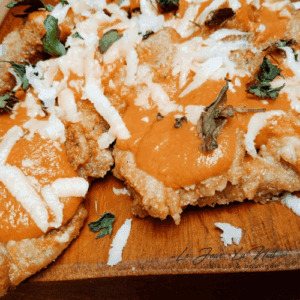 Parmegiana de Vitelo com Fettuccine Tricolor